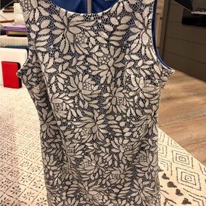 Tommy Hilfiger Blue and White Patterned Dress
